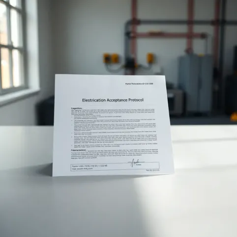 Wypełniony protokół odbioru instalacji elektrycznej