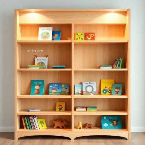 Wysoki regał do pokoju dziecięcego