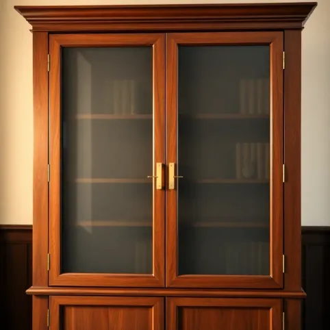 Wysoki regał na książki zamykany