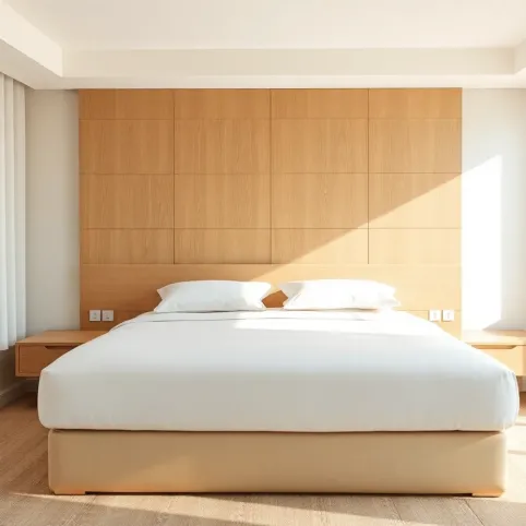 Zagłówek z paneli podłogowych