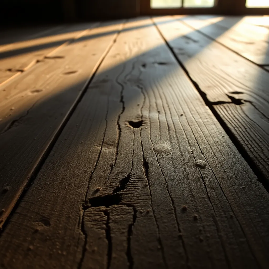 Skrzypiącą podłoga drewniana na legarach