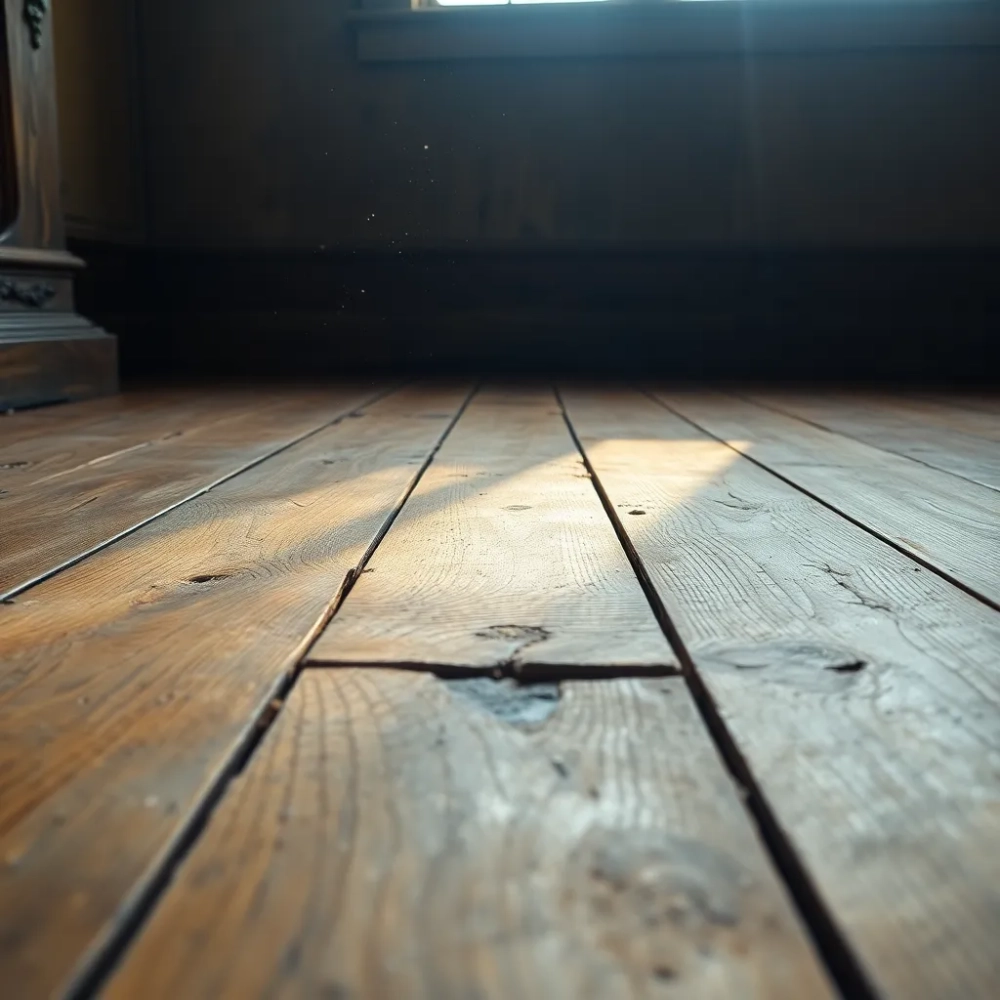 Skrzypiącą podłoga na legarach