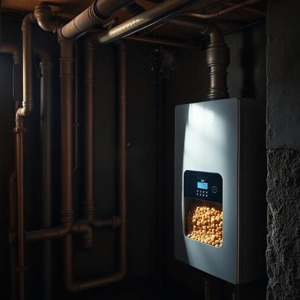 Stara instalacja co a piec peletowy