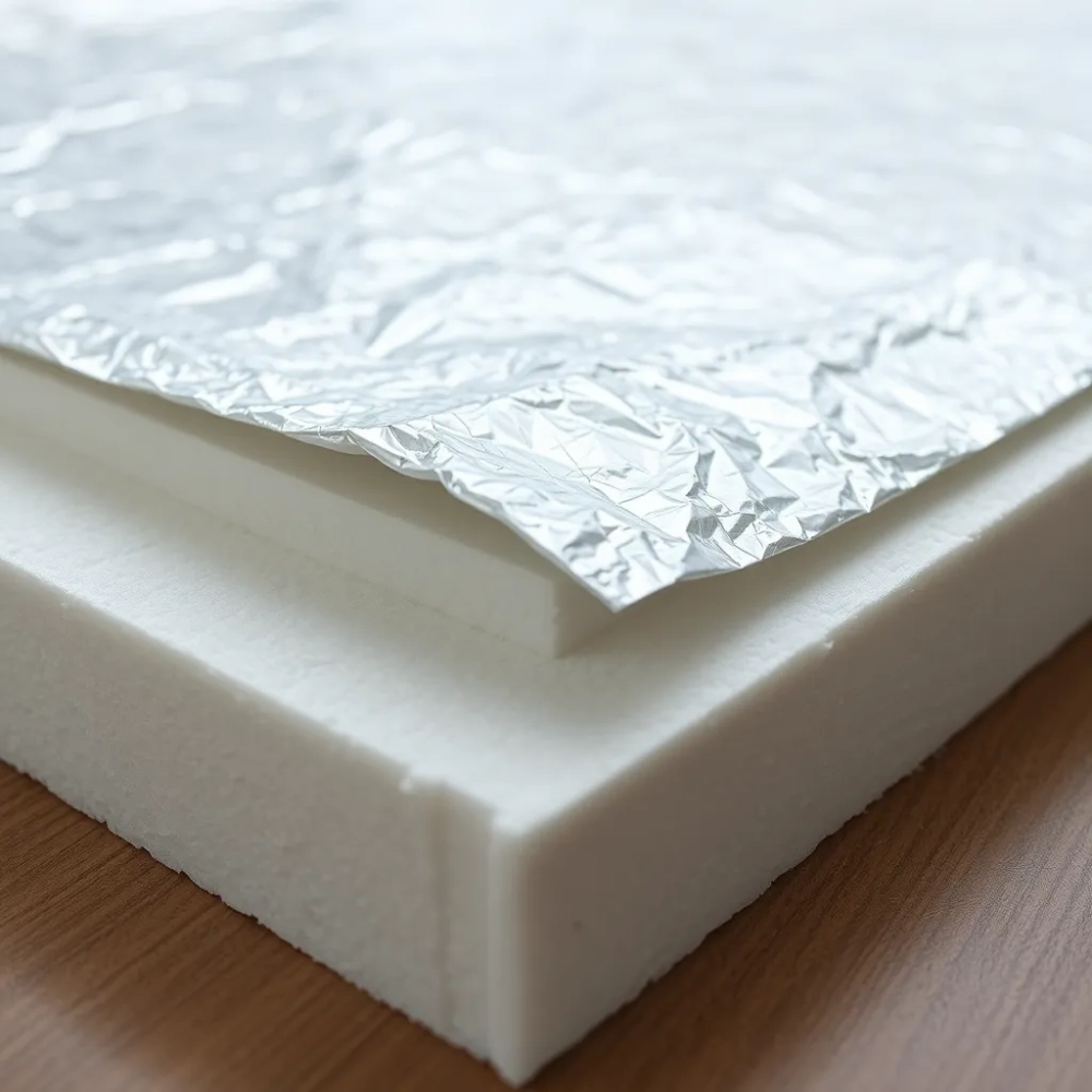 Styropian z folią aluminiową pod ogrzewanie podłogowe