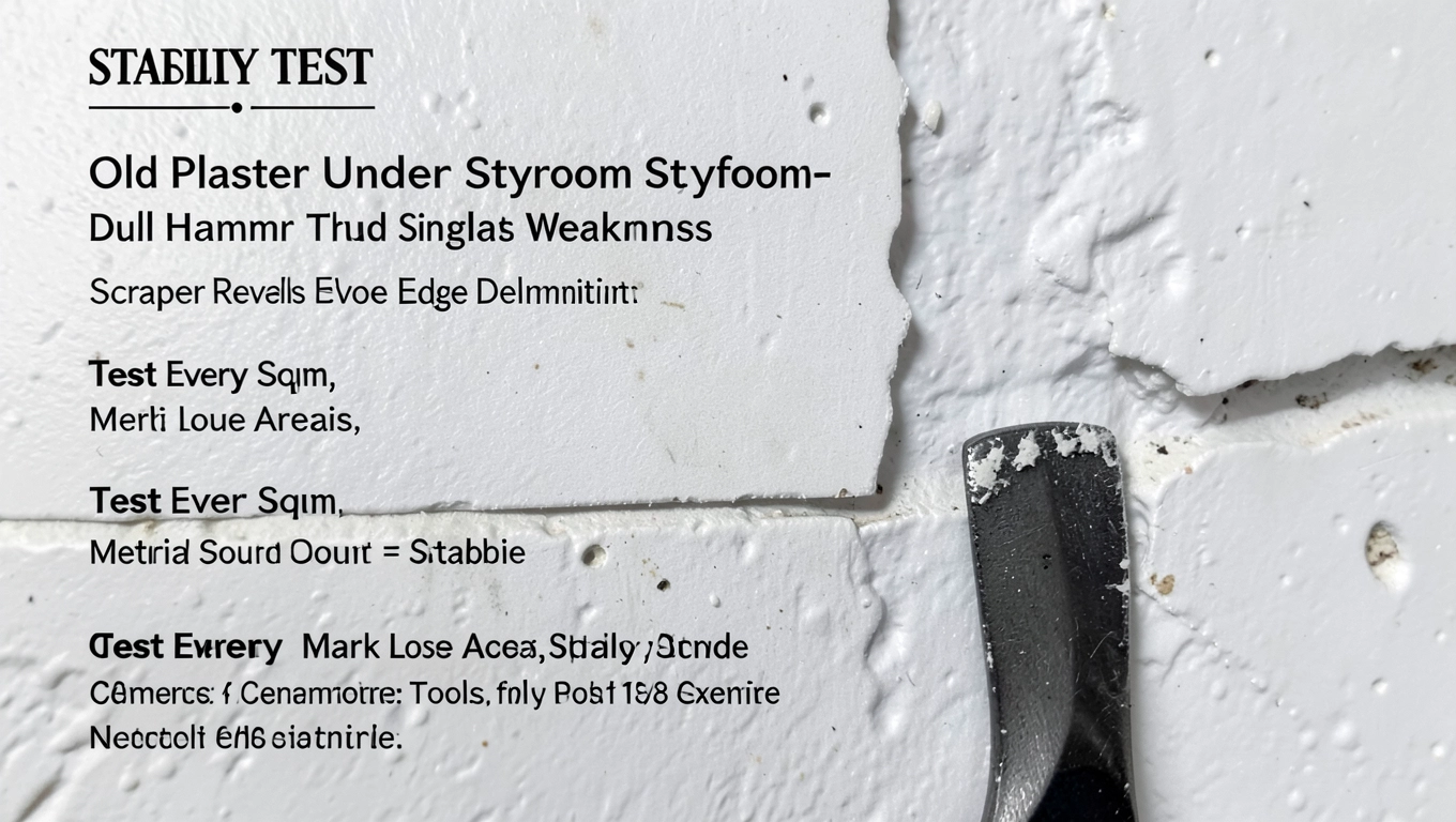 Test stabilności starego tynku pod styropian