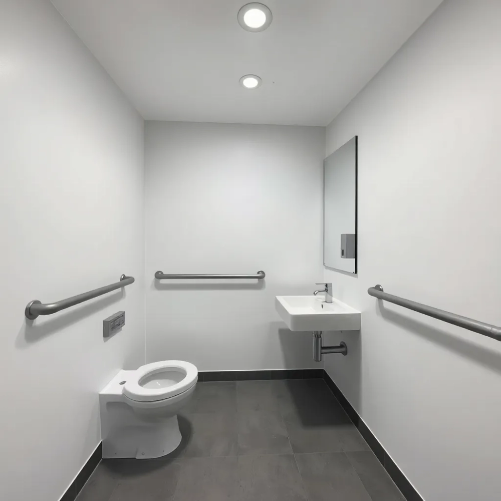 Toaleta dla niepełnosprawnych w lokalu usługowym