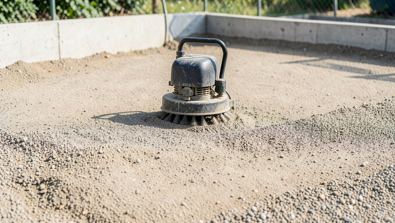 Ubicie podsypki przed chudziakiem