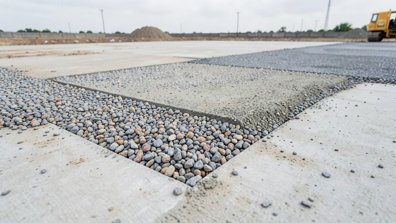 Układanie warstw podsypki pod chudziaka