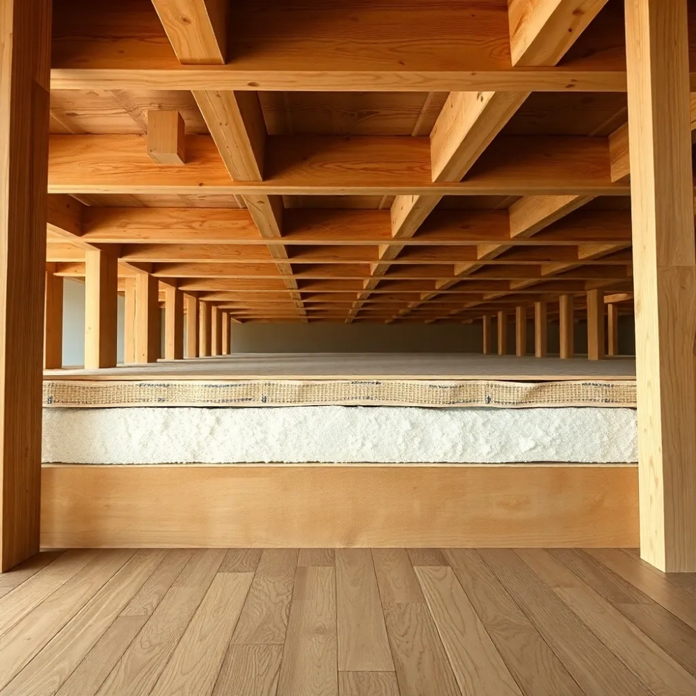 Warstwy podłogi na legarach