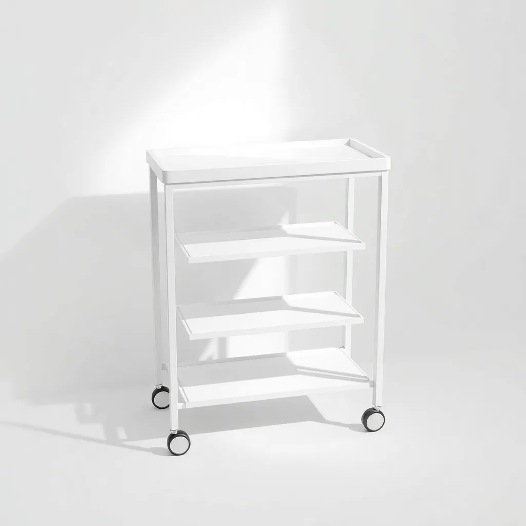 Wąski regał na kółkach do łazienki