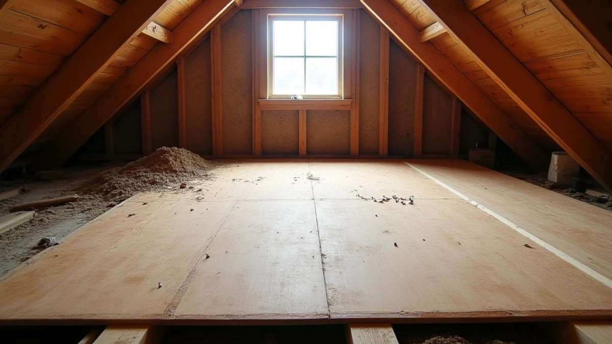 Wyrównanie podłogi na strychu