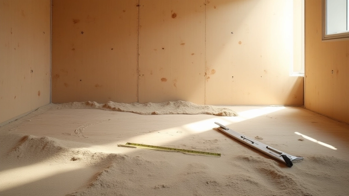 Wyrównanie podłogi piaskiem