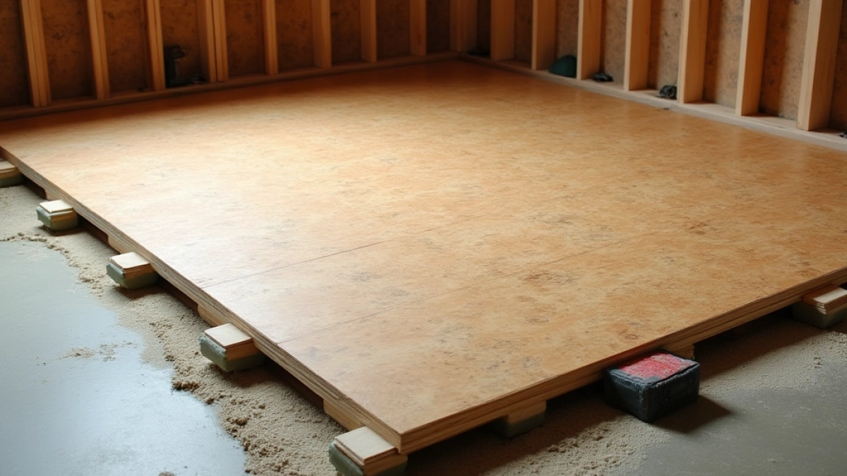 Wyrównanie podłogi płytami OSB