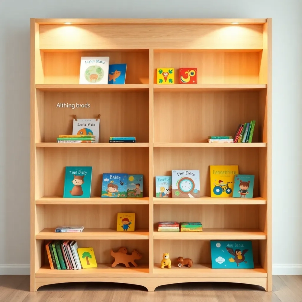 Wysoki regał do pokoju dziecięcego