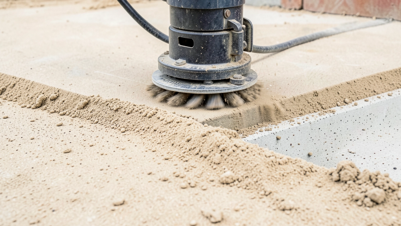 Zagęszczanie piachu pod chudziaka