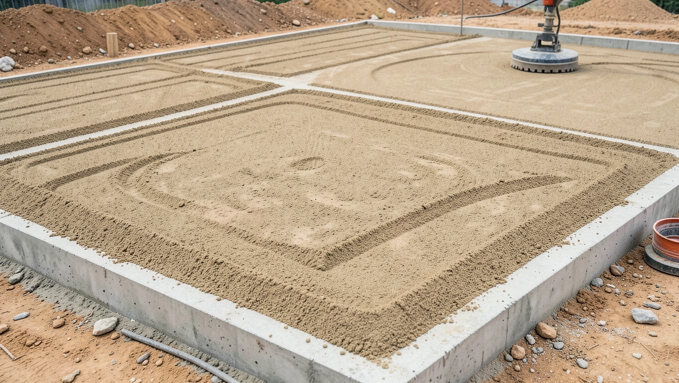 Zagęszczanie piasku pod chudziaka płytą